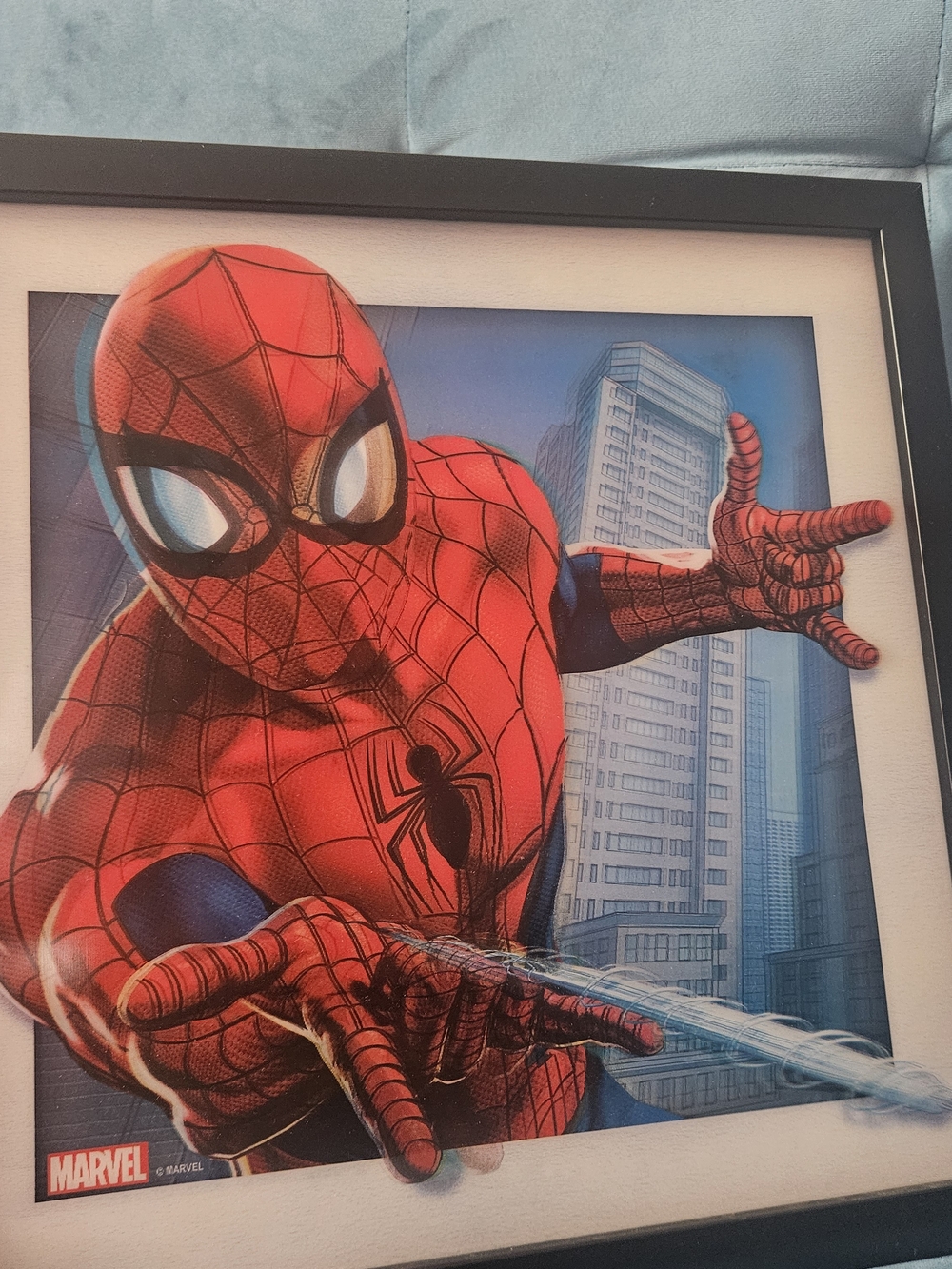 Marvel Spider-Man Framed 3D Art Print - Red & Blue